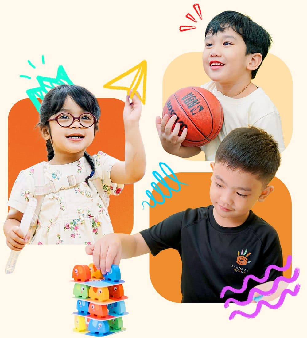 Children playing and learning during therapy at Sandbox Clinic